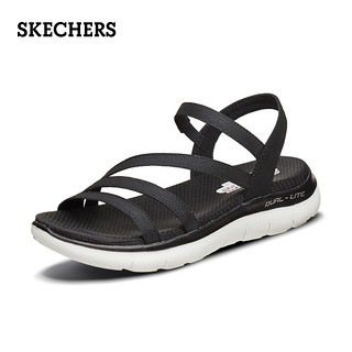 Skechers斯凯奇2019新品简约绊带休闲平底鞋女士凉鞋 66666155