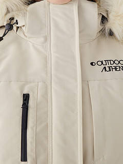 C&A加厚毛领中长款工装羽绒服女冬季白鸭绒外套上衣CA200221175-2