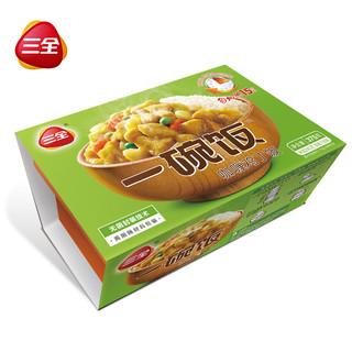 三全一碗饭自加热米饭方便速食方便米饭咖喱鸡丁375g