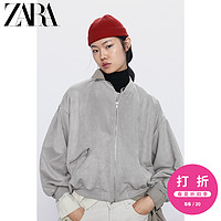 ZARA新款 女装 绒面质感效果飞行员夹克外套 03046522802
