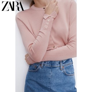 ZARA 新款 女装 纽扣饰基本款针织外套 05646126676