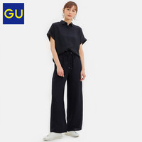 GU极优女装抽绳松紧阔腿裤2020新款时尚职业套装搭配323117