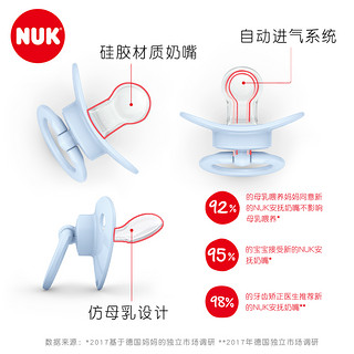 NUK安抚奶嘴NUK舒适型硅胶安抚奶嘴0-6-18个月安抚奶嘴带防尘盖