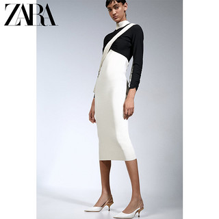 ZARA新款 女鞋 白色尖头细跟露跟高跟鞋 12208511001