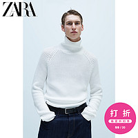 ZARA 新款 男装 穗纹针法高领针织衫毛衣 03332301250