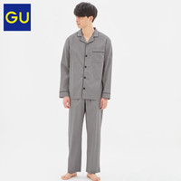 GU极优男装全棉睡衣(波点)2020春季新款舒适纯棉家居服套装324499