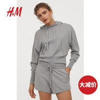HM家居服女睡裤 2020春装新款棉质短裤睡衣 0844933