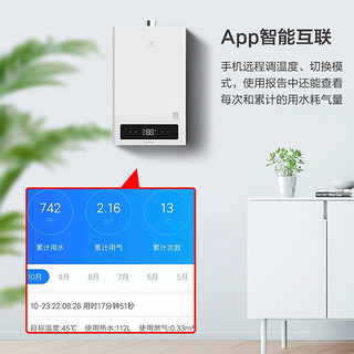 VIOMI云米旗舰店燃气热水器小米白家用13L升恒温卫生间可选天然气