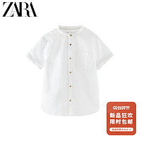 ZARA 新款 童装男童 春夏新品  质感短袖衬衫 03182676250