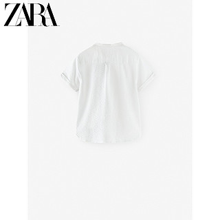 ZARA 新款 童装男童 春夏新品  质感短袖衬衫 03182676250