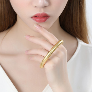 CHJ JEWELLERY 潮宏基 古法系列 SDG30003240 富贵圆满足金手镯 57.15g