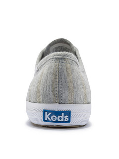 Keds 女士简约低帮平底系带帆布鞋WF59366 银灰色36