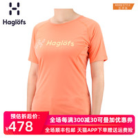 Haglofs火柴棍女款户外运动图案设计速干圆领T恤604312 亚版