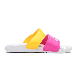 NIKE 耐克 Benassi Duo Ultra Slide 女士沙滩拖 819717-102 粉黄白 36