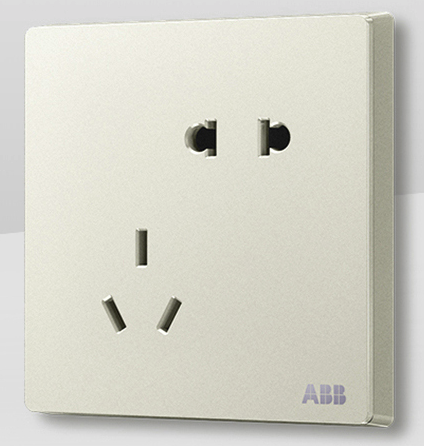 ABB 轩致系列 AF205-CS 错位五孔插座