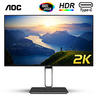 AOC 冠捷 Q27U2D 27英寸IPS显示器 （2K、HDR400、91% P3色域、65W Type-C）