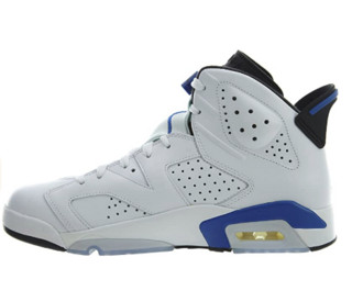 AIR JORDAN 正代系列 Air Jordan 6 男士篮球鞋 384664-705 白蓝色 41