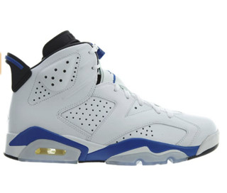 AIR JORDAN 正代系列 Air Jordan 6 男士篮球鞋 384664-705 白蓝色 41