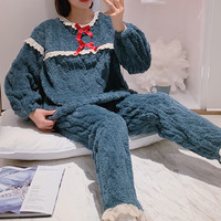 PEANOJEAN 6781 甜美法兰绒加厚保暖睡衣