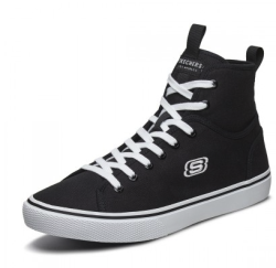 SKECHERS 斯凯奇 666110-BLK 男士高帮帆布鞋