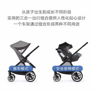 cybex 德国婴儿推车BALIOS M高景观四轮避震双向可坐可躺推车婴儿车 舞勺红