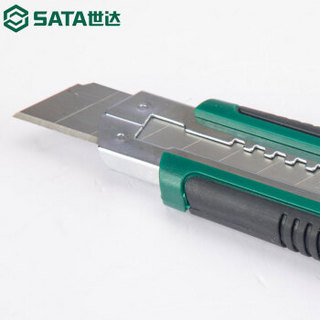 世达 SATA 18mm橡塑料柄推钮美工刀壁纸刀安全开箱刀裁纸刀推钮刀架 93428