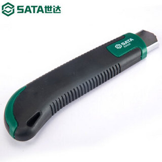 世达 SATA 18mm橡塑料柄推钮美工刀壁纸刀安全开箱刀裁纸刀推钮刀架 93428