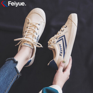 飞跃（Feiyue）女鞋帆布鞋女复古低帮休闲鞋男鞋橡胶头街拍潮鞋原宿帆布鞋女 米蓝939 40（女士买小一码，男士标准码）