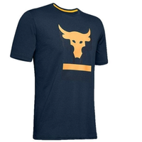 UNDER ARMOUR 安德玛 Rock 男士运动T恤 1345811-408 黑/黄 S