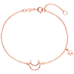 CHOW TAI FOOK 周大福 Y时代系列 E124594 女士18K金拥抱星星月亮手链 16.25cm