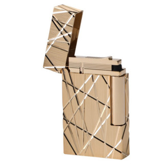 法国都彭stdupontligne2firelines火线朗声打火机镀金16265礼盒装送气