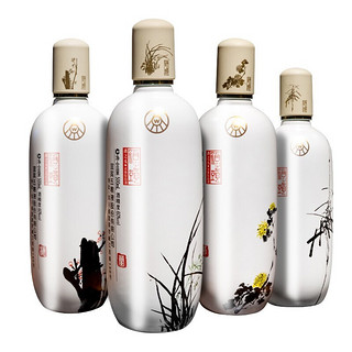 WULIANGYE 五粮液 梅兰竹菊 60%vol 浓香型白酒 500ml*4瓶 礼盒装