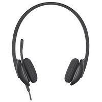 logitech 罗技 H340 耳罩式头戴式有线耳机 黑色