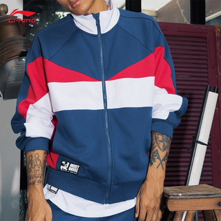 LI-NING 李宁 运动时尚系列 迪士尼米奇联名 男士运动卫衣 AWDN765 藏青蓝 XL