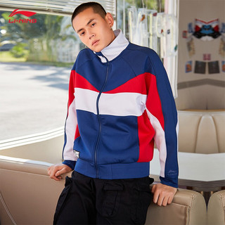 LI-NING 李宁 运动时尚系列 迪士尼米奇联名 男士运动卫衣 AWDN765 藏青蓝 XL