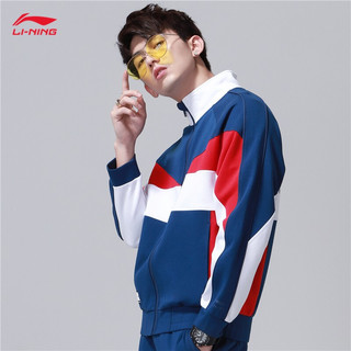 LI-NING 李宁 运动时尚系列 迪士尼米奇联名 男士运动卫衣 AWDN765 藏青蓝 XL