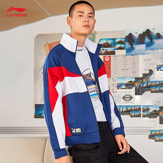 LI-NING 李宁 运动时尚系列 迪士尼米奇联名 男士运动卫衣 AWDN765 藏青蓝 XL