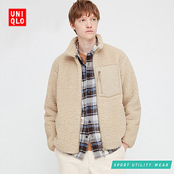 优衣库 男装 防风仿羊羔绒摇粒绒茄克(长袖)(外套) 429188 UNIQLO