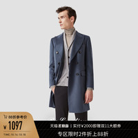 秋冬柏品Lite 羊毛双排扣大衣男中长款毛呢外套
