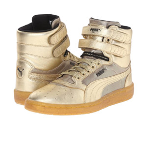 PUMA 彪马 Sky II HI Metallic 女士运动板鞋 金色 38