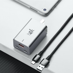 双口盲插、精简体积|努比亚 氘锋 GaN Pro 氮化镓充电器 65W 2C1A