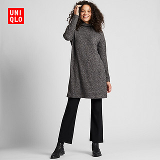 优衣库 女装 柔软针织摇粒绒连衣裙(长袖) 418319 UNIQLO