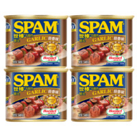 PLUS会员：SPAM 世棒 午餐肉火腿罐头 340g*4盒