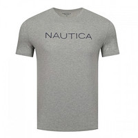 NAUTICA 诺帝卡 男士圆领短袖T恤 NCTS020128 浅灰 L