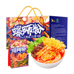 好欢螺 HAOHUANLUO 螺蛳粉(水煮型)广西柳州 特产 方便面 粉丝速食米线加辣加臭版400克*6袋装礼盒
