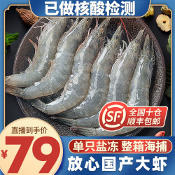 4斤装国产海捕大虾超大海虾鲜活速冻基围虾特大白虾