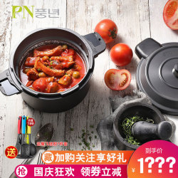 PN枫年韩国原装进口家用泡沸石小高压锅压力锅20cm煤燃气1-2-3人