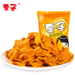 秦圣小米锅巴 陕西西安特产美食手工零食薯片馍片麻辣大小米锅巴 186g*5包加1包 *3件