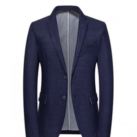 阿尔皮纳 L'ALPINA【透气网眼】春季轻薄单西修身有型商务风男式西服男外套 44 深蓝