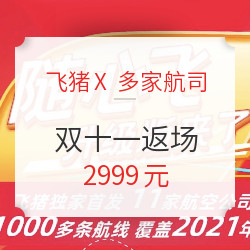 炸！山航/海航/川航/深航等多家航司随心飞，双十一返场！使用有效期至明年！